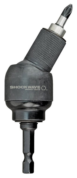 Milwaukee SHOCKWAVE 48-32-2301 Bit Holder with C-Ring, 1/4 in Shank, Hex Shank, Steel