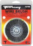 Forney 72740 Wire Wheel Brush, 4 in Dia, 0.008 in Dia Bristle