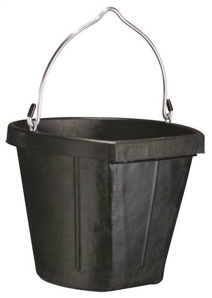 FORTEX-FORTIFLEX B600-18 Bucket, Fortalloy Rubber/HDPE, Black