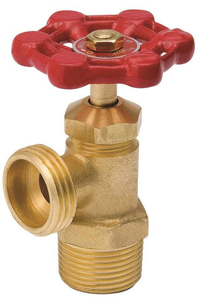 B & K ProLine Series 102-004 Boiler Drain Valve, 3/4 in Connection, MPT x Hose, 125 psi Pressure, Brass Body