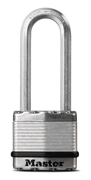 Master Lock Magnum Series M1XKADLJ Padlock, Keyed Different Key, 5/16 in Dia Shackle, 2-1/2 in H Shackle, Zinc