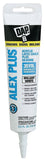 DAP ALEX PLUS 18128 Acrylic Latex Caulk with Silicone, White, -20 to 180 deg F, 5.5 fl-oz Squeeze Tube
