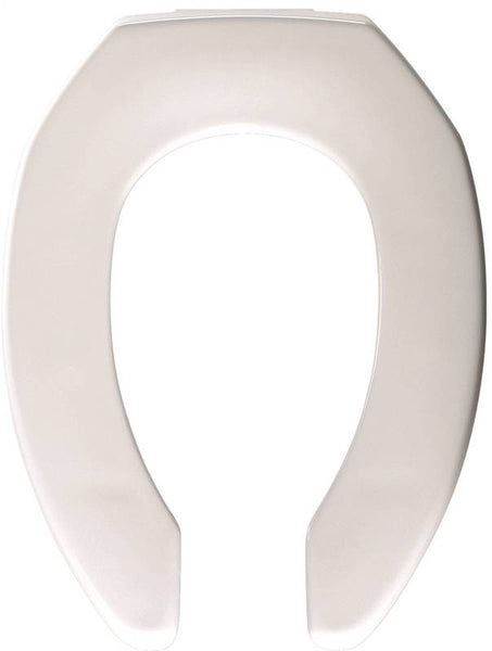 BEMIS M1955C-000 Toilet Seat, Elongated, Plastic, White, Sta-Tite Hinge