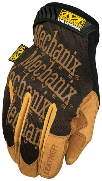 MECHANIX WEAR DuraHide LMG-75-011 Mechanic Gloves, XL, Wing Thumb, Hook-and-Loop Cuff, Leather, Tan