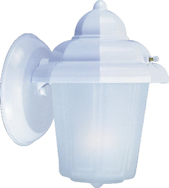 Boston Harbor AL9002H-43L Outdoor Wall Lantern, 120 V, 60 W, A19 or CFL Lamp, Aluminum Fixture, White