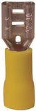 GB 10-145F Disconnect Terminal, 600 V, 12 to 10 AWG Wire, 1/4 in Stud, Vinyl Insulation, Yellow