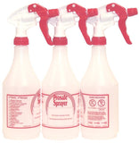 CONTINENTAL COMMERCIAL 902-3RW Trigger Sprayer Bottle, 24 oz Capacity, Plastic, Red/White