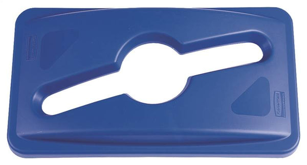 Rubbermaid Slim Jim 1788372 Recycling Lid, Polypropylene, Blue, For: 3540, 3541 and 3554 Containers