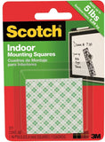 Scotch 311DC Mounting Tape, 1 in L, 1 in W, White