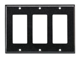 Decora 80411-E Wallplate, 4-1/2 in L, 6-3/8 in W, 3 -Gang, Plastic, Black