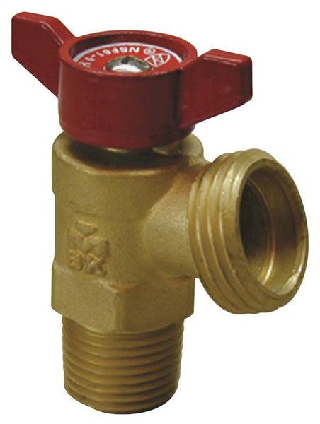 B & K Quarter Master ProLine Series 102-053HN Boiler Drain Valve, 1/2 in Connection, MIP x Solder, 125 psi Pressure