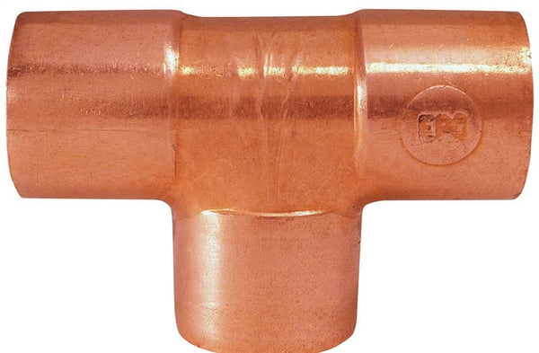 EPC 80010 Pipe Tee, 3/4 in, Sweat, Copper