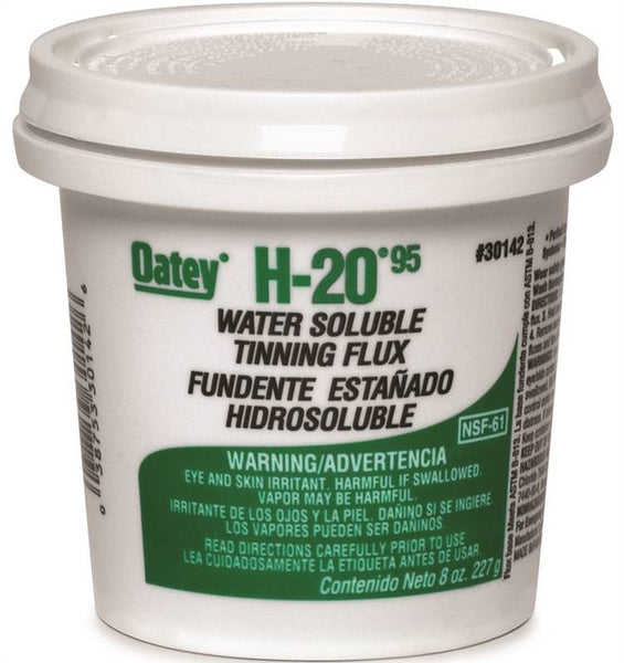 Oatey H-20 Series 30142 Water Soluble Flux, 8 oz, Paste, Gray