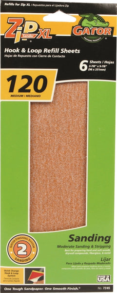 Gator 7245 Refill Sanding Sheet, 120 Grit, Fine, Aluminum Oxide Abrasive