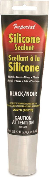Imperial KK0309 Silicone Sealant, Paste, Black, 2.7 oz Tube