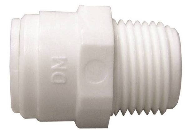 WATTS PL-3026 Pipe Adapter, 3/8 in, Compression x MPT, Plastic, 150 psi Pressure