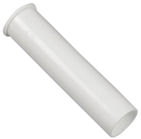Danco 94018 Tailpiece, 1-1/2 in, 6 in L, Flanged, Slip-Joint, Plastic, White