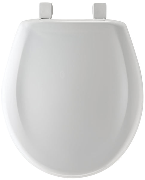 Mayfair 87SLOW-000 Toilet Seat, Round, Plastic, White