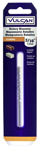 Vulcan Masonry Drill Bit, 3/16 x 4 in