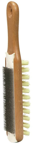 Crescent Nicholson 21467 File Card and Brush, 10 in L, Steel/Wood