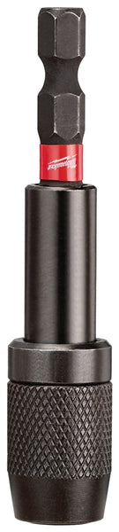 Milwaukee SHOCKWAVE 48-32-4531 Bit Holder, 1/4 in Drive, Hex Drive, 1/4 in Shank, Hex Shank, Steel