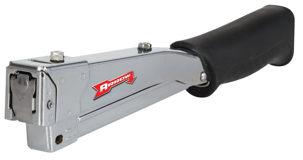 Arrow HT55BL Hammer Tacker, T50 Staple, 1/4 to 3/8 in L Leg, Steel Staple