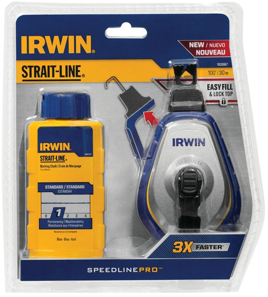 IRWIN 1932887 Chalk Reel, 100 ft L Line, 3:1 Gear Ratio