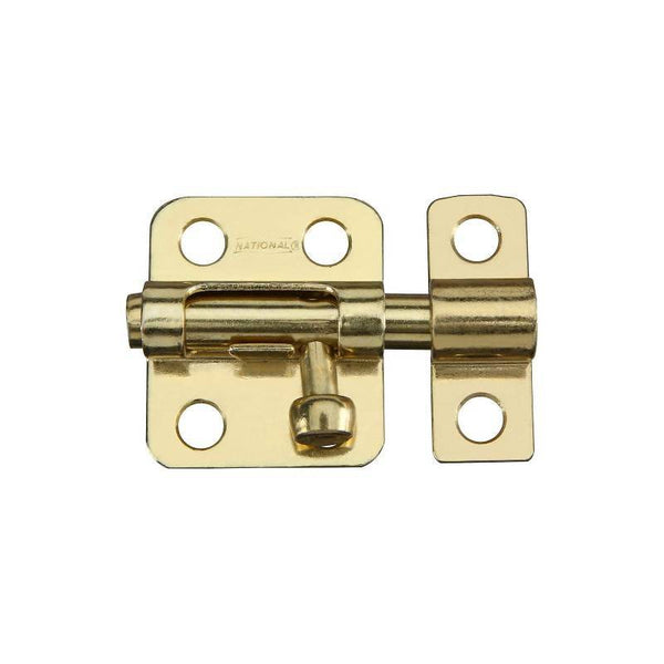 National Hardware V833 Series N151-266 Window Bolt, Steel, Brass