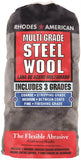 Homax 1021114 Steel Wool, #0, #000, #3 Grit, Extra Fine, Fine, Medium