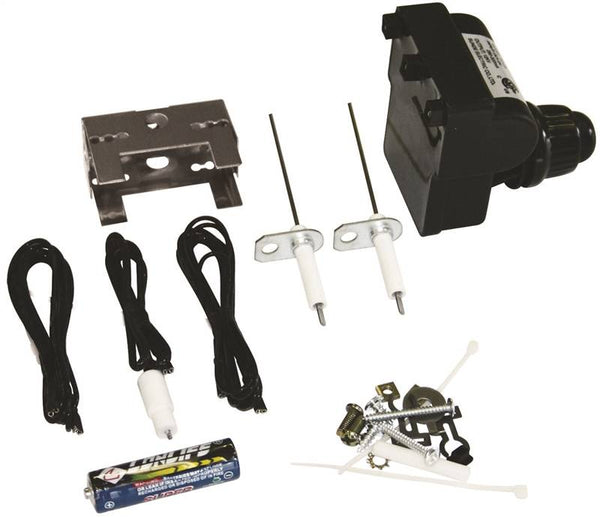 GrillPro 20620 Electronic Ignitor Kit, Pushbutton, Universal Fit, Plastic, Black