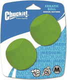 Chuckit! 20120 Dog Toy, M, Erratic, Natural Rubber, Green