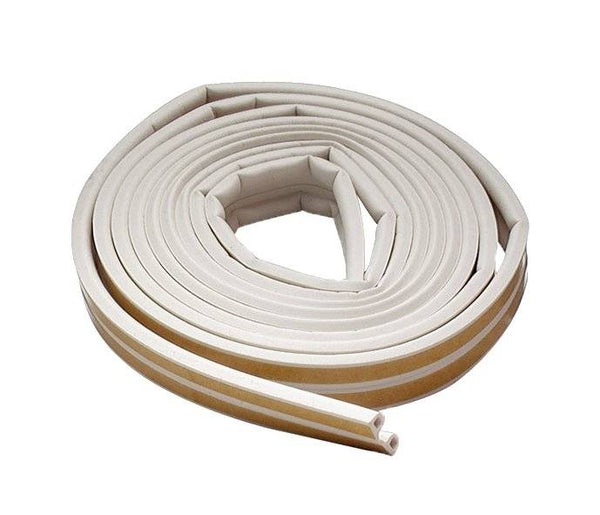 M-D 02618 Weatherstrip Tape, 3/8 in W, 17 ft L, EPDM Rubber, White