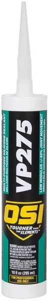 OSI VP275 1493958 Silicone Sealant, Clear, 7 to 14 days Curing, -5 to 170 deg F, 10 fl-oz Cartridge