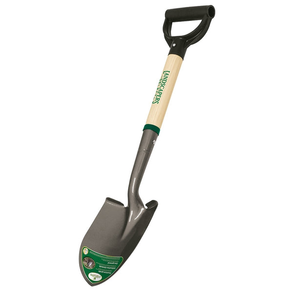Landscapers Select 34610 Digging Shovel, Steel Blade, Wood Handle, D-Shaped Handle, 19 in L Handle