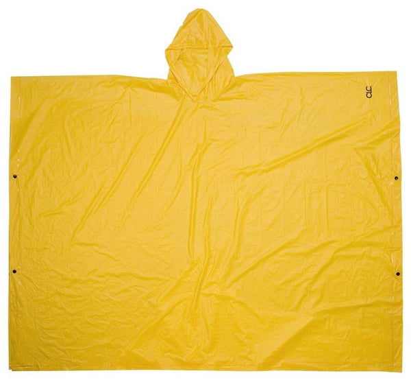 CLC CLIMATE GEAR Series R10410 Poncho, L, PVC, Yellow, Attached Collar