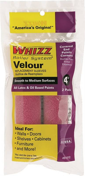 WHIZZ 51016 Paint Roller Cover, 3/16 in Thick Nap, 6 in L, Velour Cover, Purple