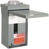 Square D Homeline HOM24L70RBCP Load Center, 70 A, 2 -Space, 4 -Circuit, Main Lug, NEMA 3R Enclosure, Plug Mounting