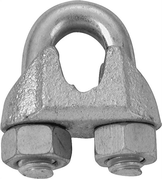 Campbell T7670489 Wire Rope Clip, Malleable Iron, Electro-Galvanized
