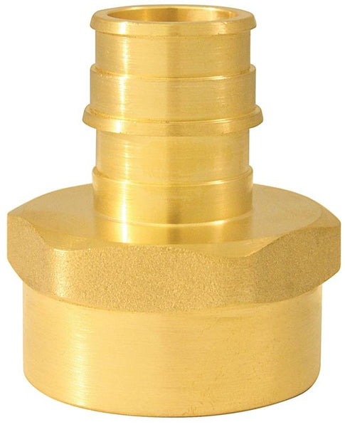Apollo Valves ExpansionPEX Series EPXFA341 Reducing Pipe Adapter, 3/4 x 1 in, Barb x FNPT, Brass, 200 psi Pressure
