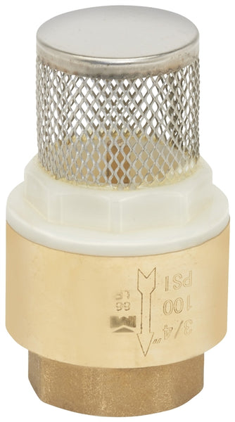 B & K ProLine Series 101-324NL Foot Valve, 3/4 in Connection, FPT, Brass Body