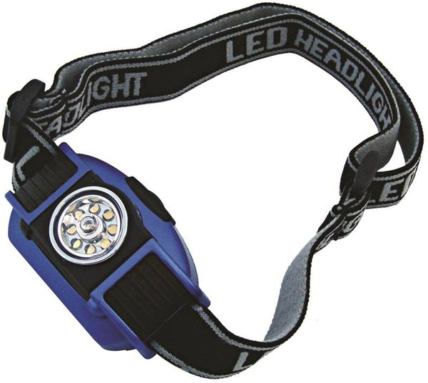 Dorcy 41-2093 Headlight, AAA Battery, LED Lamp, 100 Lumens, 10 hr Run Time, Black/Blue/Red