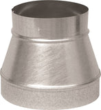 Imperial GV1199 Stove Pipe Reducer, 6 x 4 in, 26 ga Thick Wall, Black, Galvanized