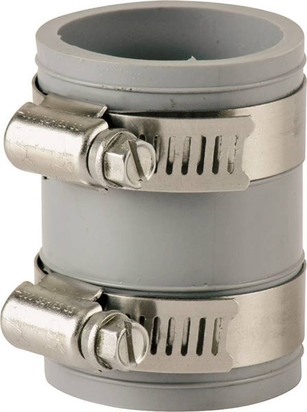 ProSource Coupling, 1 in x 1 in, PVC, Grey