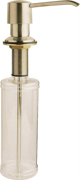 Keeney K612DSBN Soap Lotion Dispenser, Plastic/Stainless Steel, Clear, Brushed Nickel