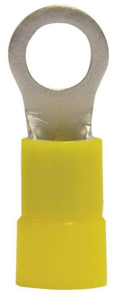 GB 14-098 Ring Terminal, 600 V, 4 AWG Wire, 3/8 in Stud, Vinyl Insulation, Yellow