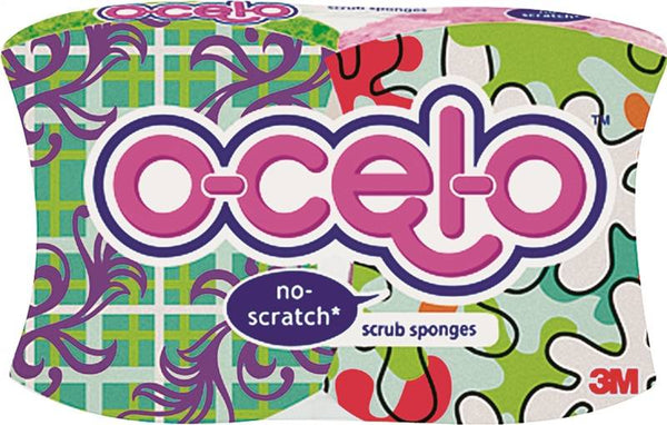 Ocelo 8164-T Scrub Sponge, 3.7 in L, 2.6 in W, 0.8 in Thick