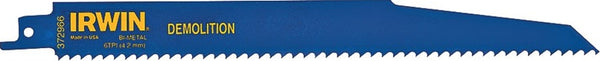 IRWIN 372966P5 Reciprocating Saw Blade, 1.88 in W, 9 in L, 6 TPI, Cobalt/Steel Cutting Edge