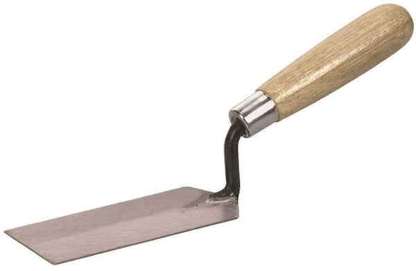 QLT 934 Margin Trowel, 5 in L Blade, 1-1/2 in W Blade, Steel Blade, Hardwood Handle