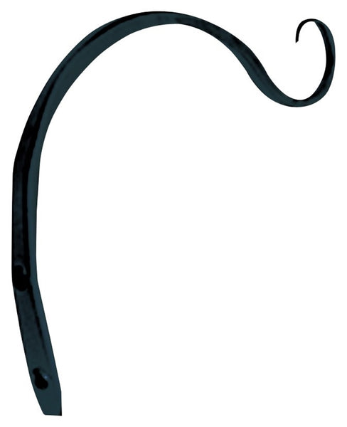 Landscapers Select GF-3022 Hanging Plant Hook, 5-3/4 in L, Black, Powder-Coated, Wall Mount Mounting
