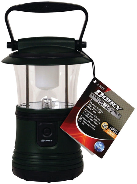 Dorcy 41-3103 Camping Lantern, D Battery, LED Lamp, 200 Lumens Lumens, Green